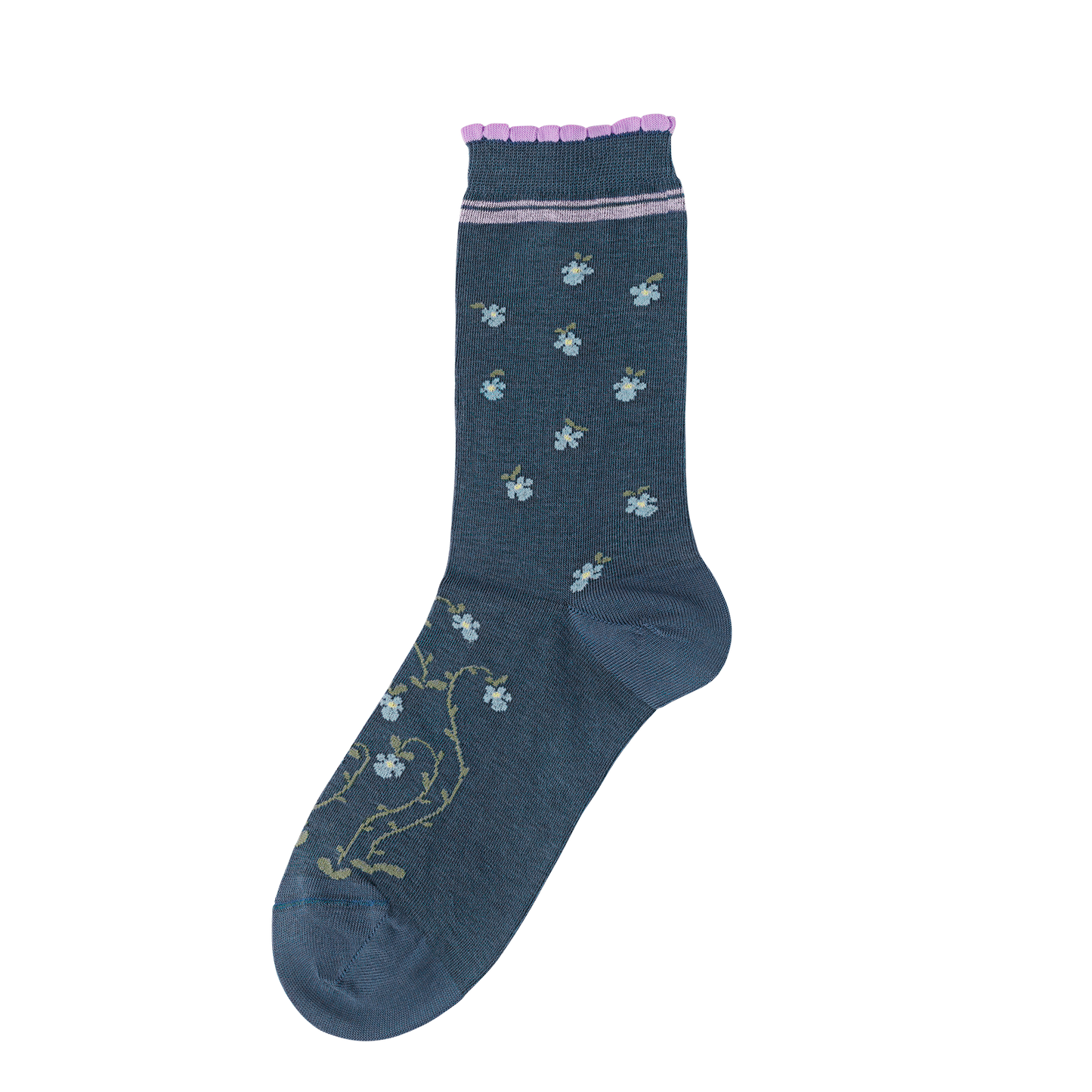 Flower Bed Sock Marine