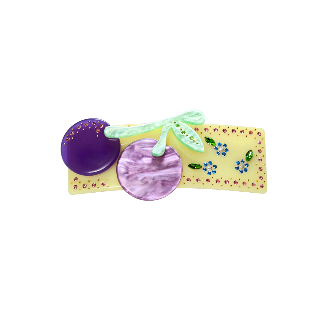 Cherry Hairclip Purple