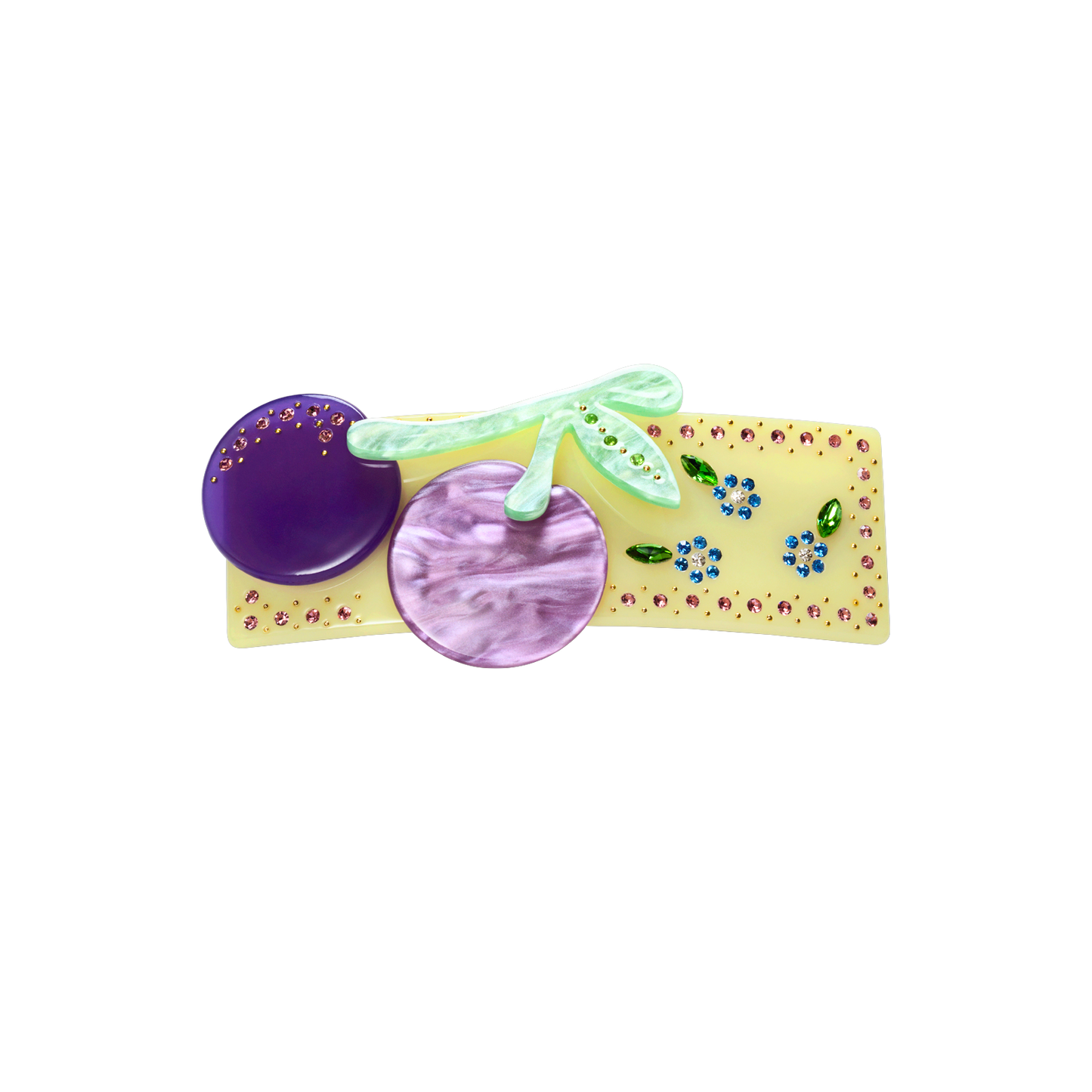 Cherry Hairclip Purple