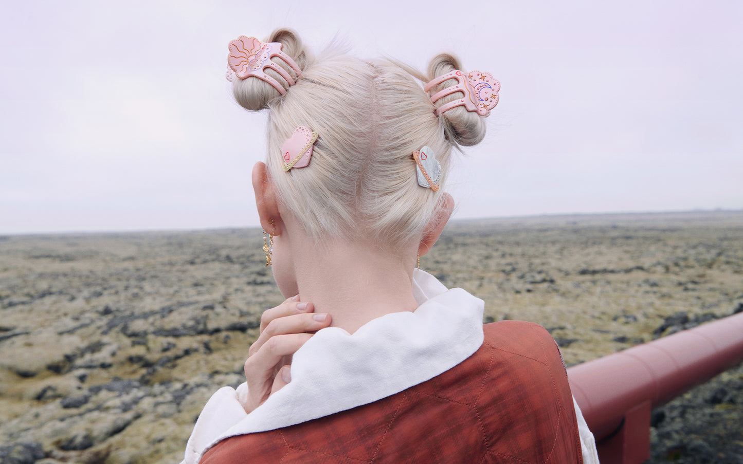 Planet Love Hairclip Baby Pink